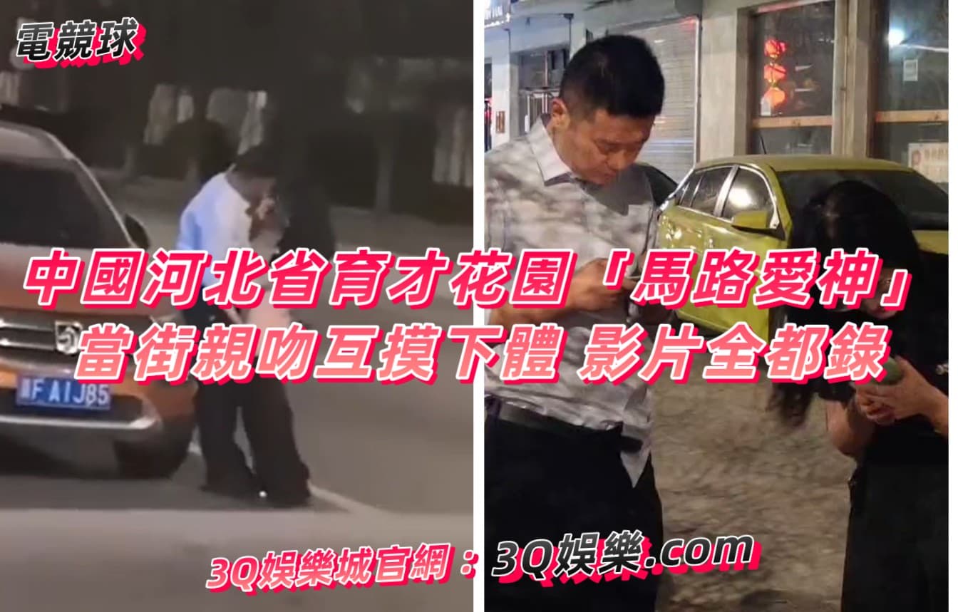 中國河北省育才花園「馬路愛神」當街親吻互摸下體 影片全都錄